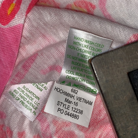 🌴LILLY PULITZER ‘Duval’ Notch Neck Linen Top in Hot Coral Trunk in Love - Picture 12 of 12